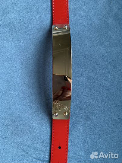 Ремень Versace красный лак