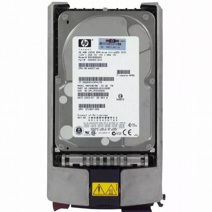 [300955-014] Жесткий Диск Hp Bd03686223 36,4gb U320scsi 3.5" 300955-014