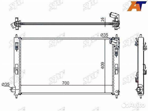 Радиатор Mitsubishi ASX 10- / Lancer 07-17 / Outla