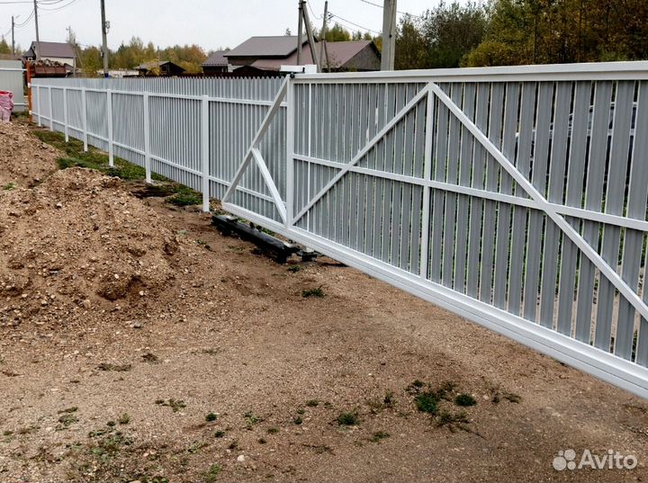 Забор из профнастила-бесплатный замер