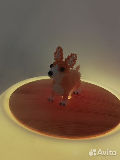 Корги из бисера амигуруми