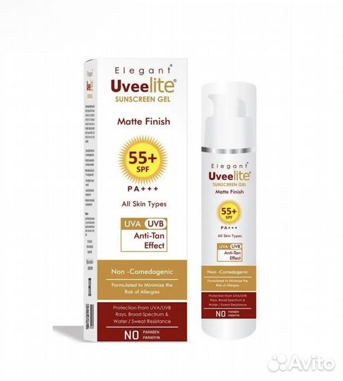 Солнцезащитный гель для лица SPF 55 uveelite