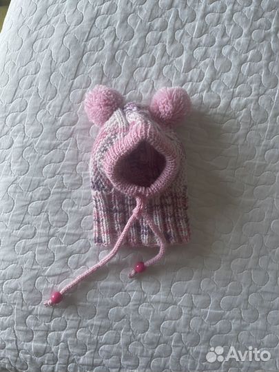 Шапка вязаная ручная работа на мелкую породу собак