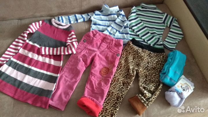 Утеплённые вельветовые штаники