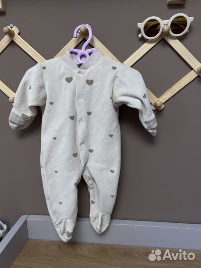 Комбинезон велюровый слип 56 62