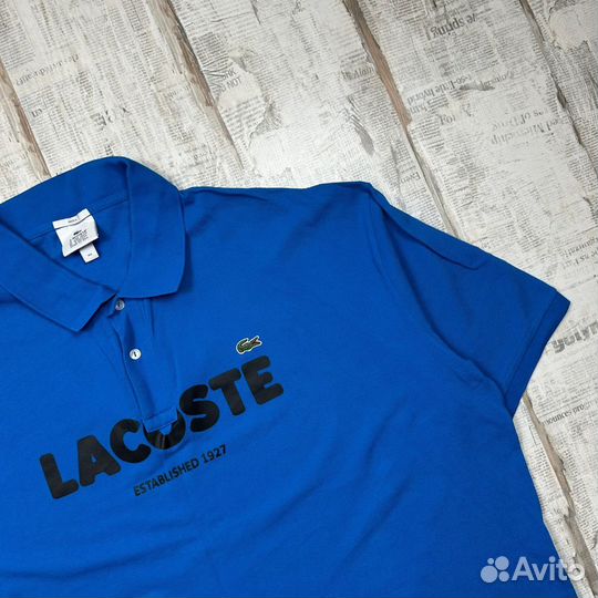 Мужское поло Lacoste Live, большое лого на груди