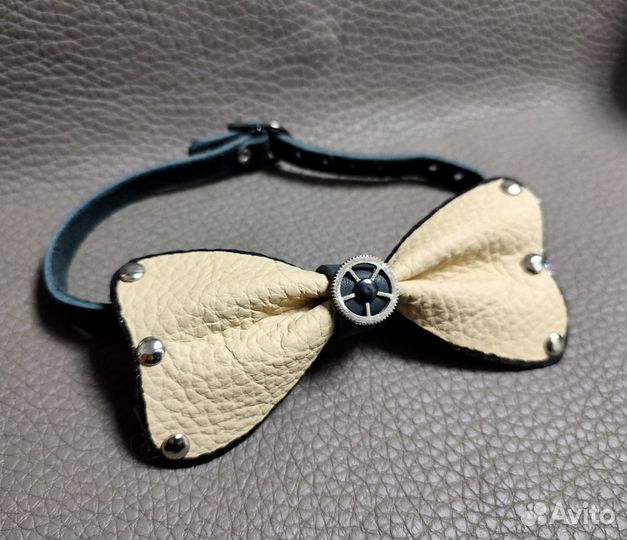 Галстук-бабочка из натуральной кожи