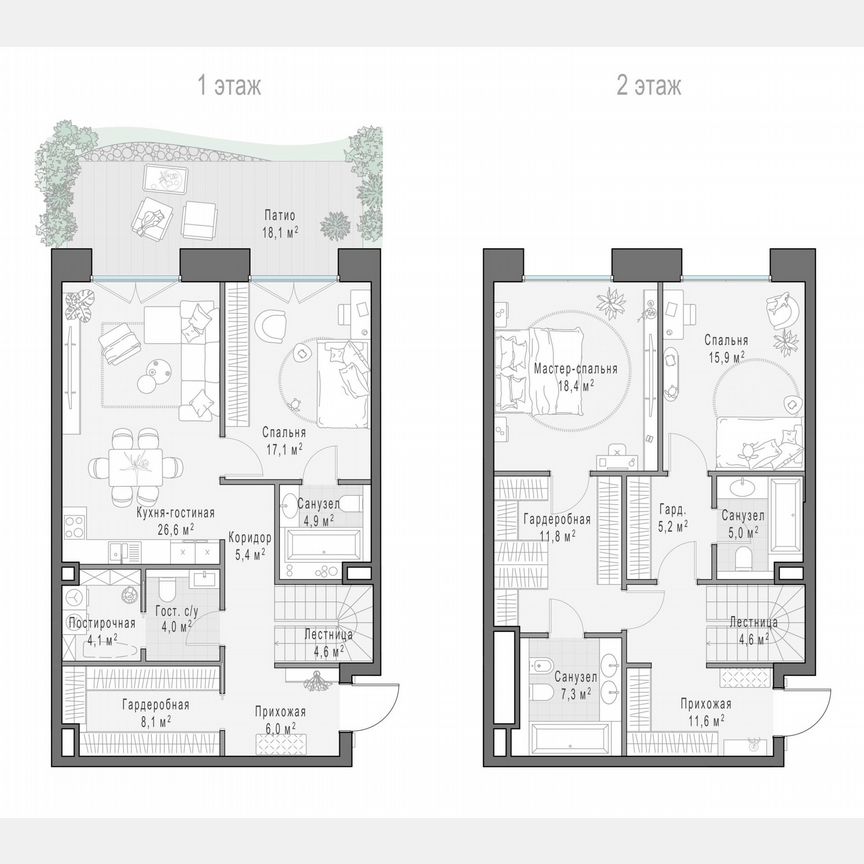 3-к. квартира, 160,5 м², 1/13 эт.
