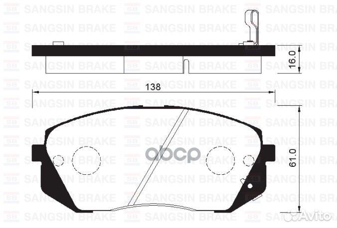 SP1196SNS 1302 02 колодки дисковые п Kia Caren