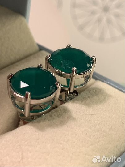 Серьги Пусеты Агаты 6 карат