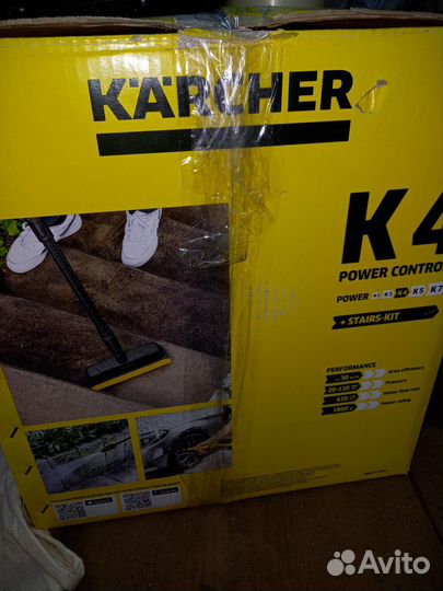 Мойка Karcher K 4 power control(Новая) + швабра