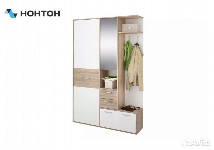 Прихожая Диана дуб сонома / белый