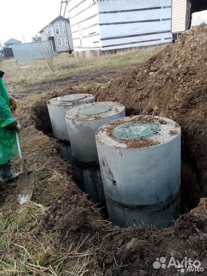 Септик из бетонных колец под ключ