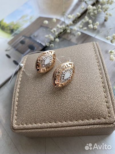 Золотые серьги под versace 585 новые