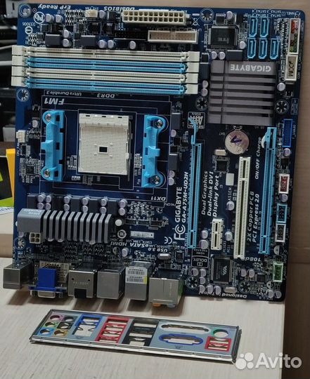 Мат. плата Gigabyte GA-A75M-UD2H/FM1/mATX/DDR3