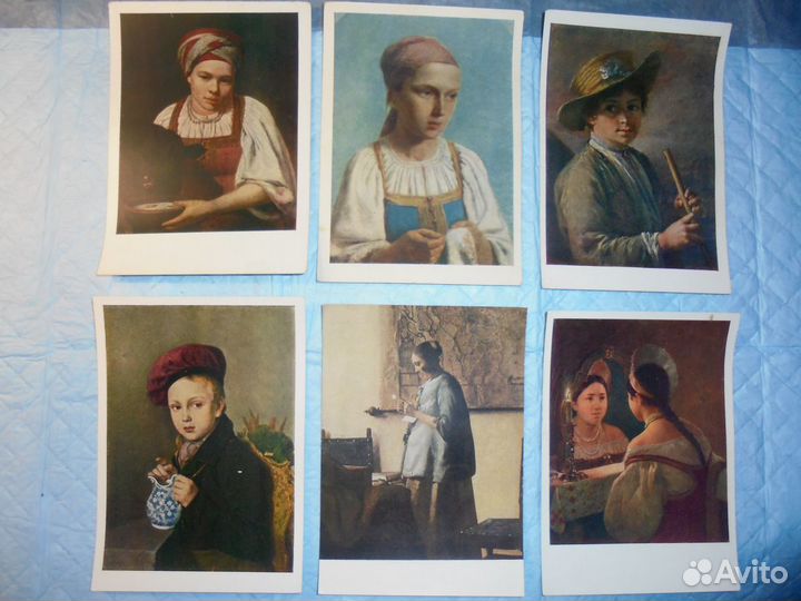 Портреты откр 1950-70 изд Изогиз+Сов худ мал тираж