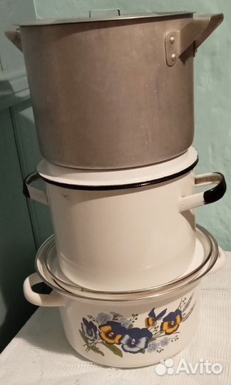 Кастрюли СССР, мясорубка ручная