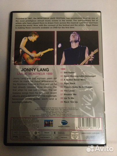DVD Jonny Lang Live In Montreux'99, EU,nm