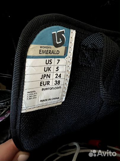 Сноубордические ботинки женские burton emerald 38