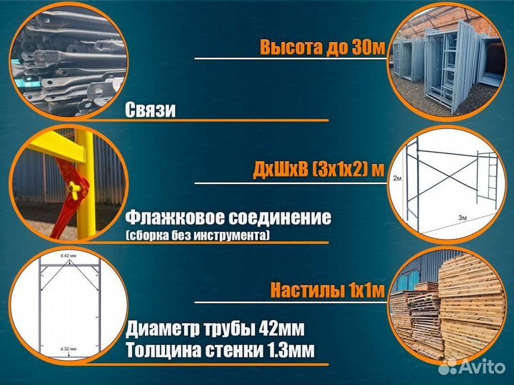 Леса стрoительные 3 секции