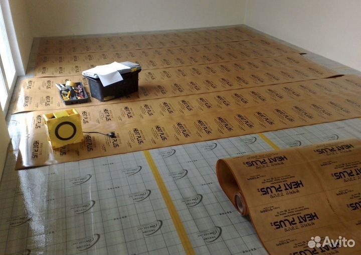 Теплый пол (квадратный метр) терморегулятор монтаж