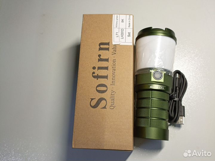Фонарь походный Sofirn Military Green LH351D