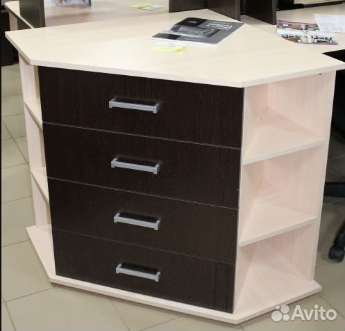 Комод угловой Дуб молочный