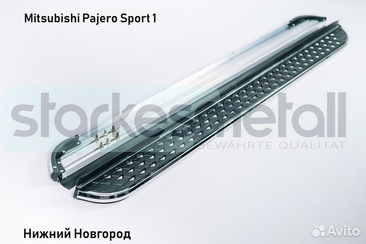 Пороги подножки Mitsubishi Pajero Sport 1 Classik