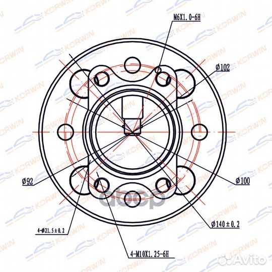 Ступица колеса задняя ABS hyundai getz 02