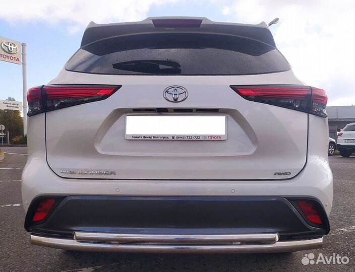 Защита бампера зад двойная Toyota Highlander 2021г