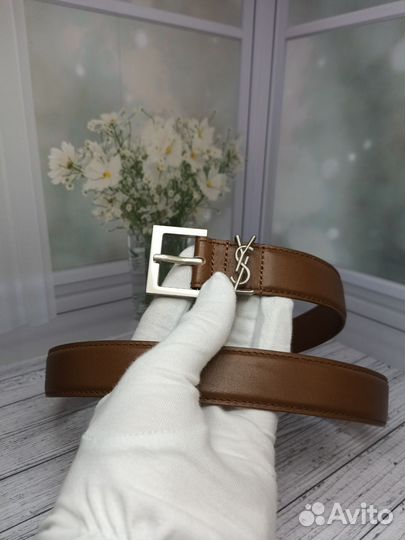 Ремень Ysl женский натуральная кожа премиум люкс