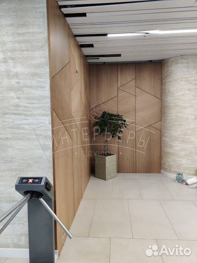 Стеновые панели шпон в офис