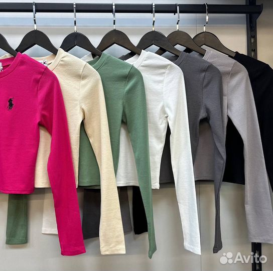 Лонгслив укороченный polo ralph lauren