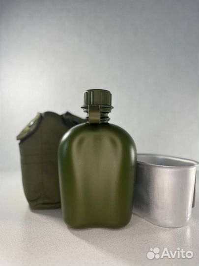 Фляжка армейская с котелком