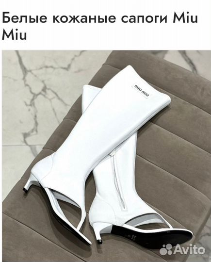 Сапоги miu miu