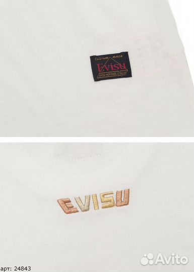 Футболка Evisu craft pride peach Белая