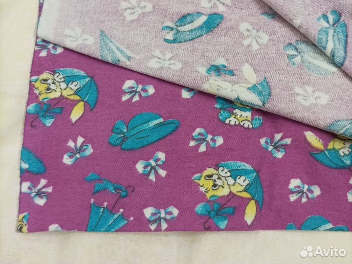 Ткань детская фланель СССР на пелёнки и для шитья