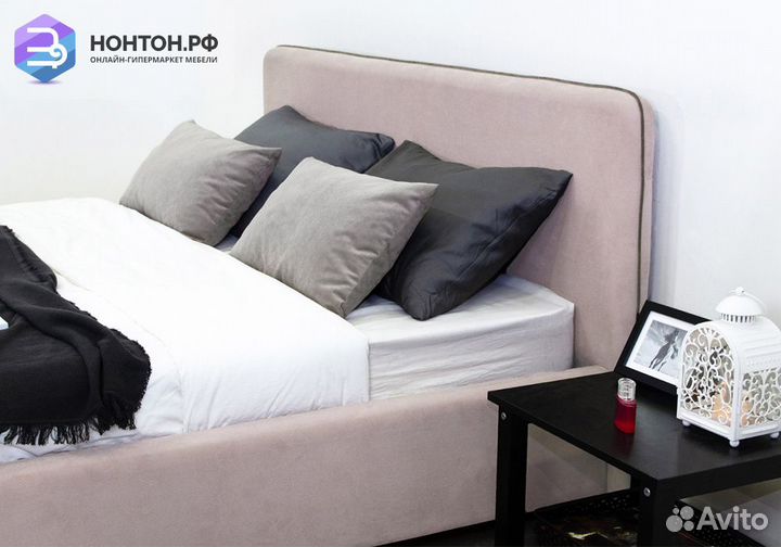 Кровать Миа светло-розовая