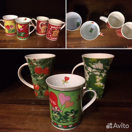 Много новой посуды. Кружки, наборы