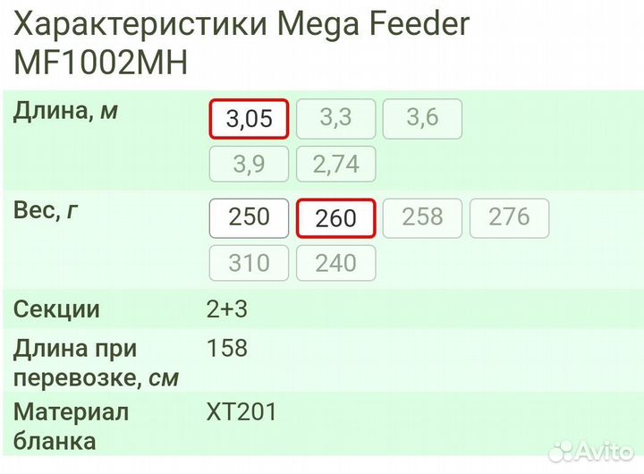 Фидерное удилище Banax Mega Feeder MF1002MH