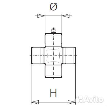Крестовина карданного вала G7,H7 D30.2мм x L91.5мм
