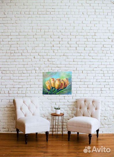 Картина маслом на холсте цветы