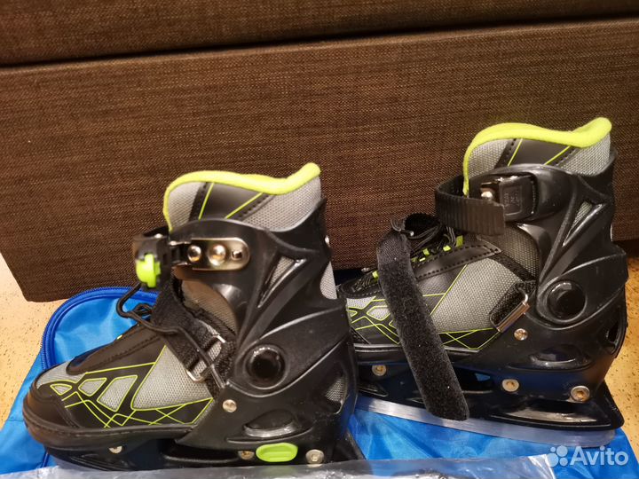 Коньки раздвижные + ролики Rush Action 33-36