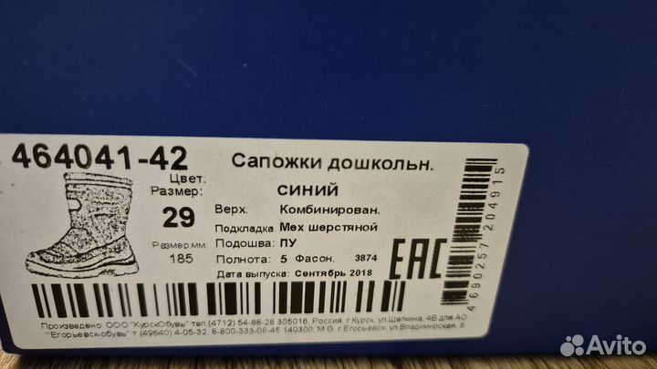 Зимние сапоги