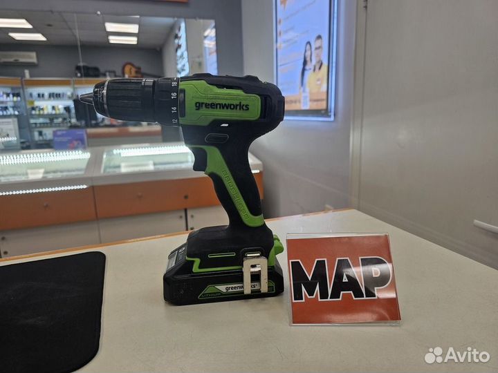 Шуруповерт Greenworks GD24DD35K2 24V