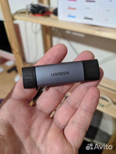 Ugreen Картридер 2 в одном usb 3.0 / usb c