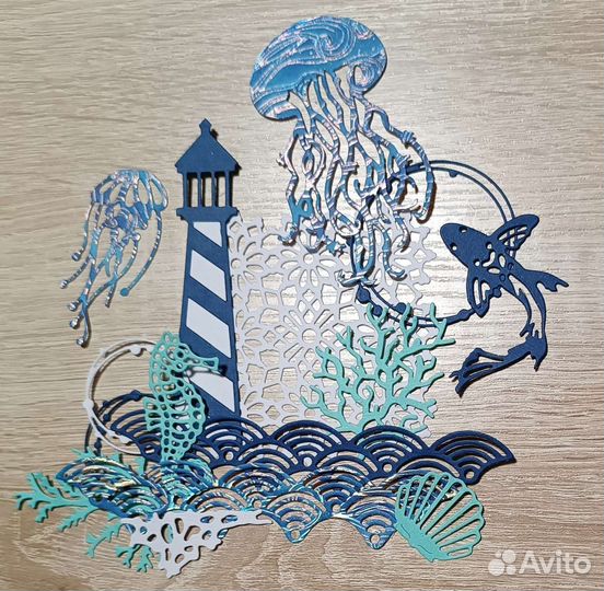 Морской набор вырубки для скрапбукинга