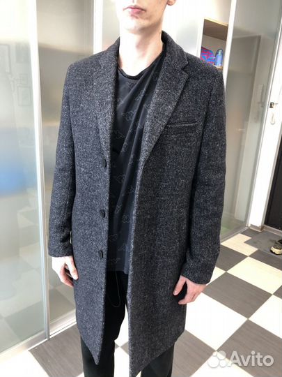 Пальто мужское длинное шерсть