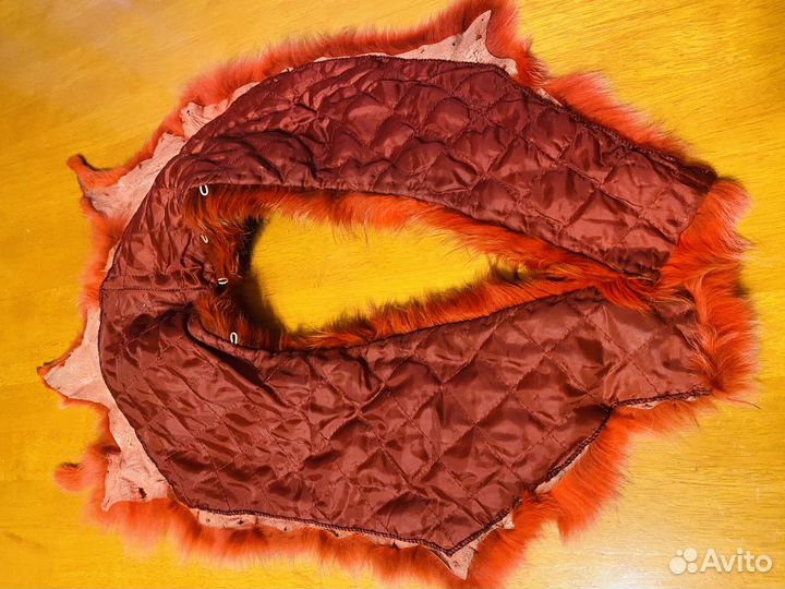 Воротник меховой (лиса) розовый