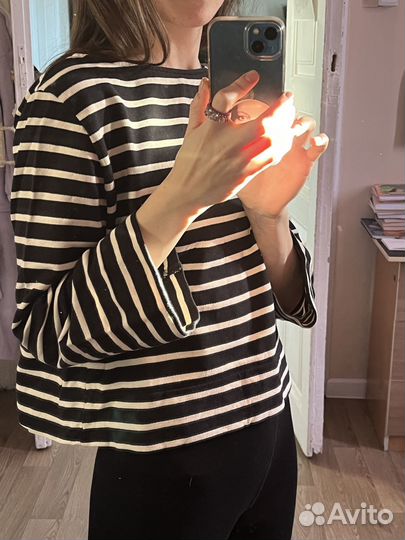 Полосатая кофта лонгслив